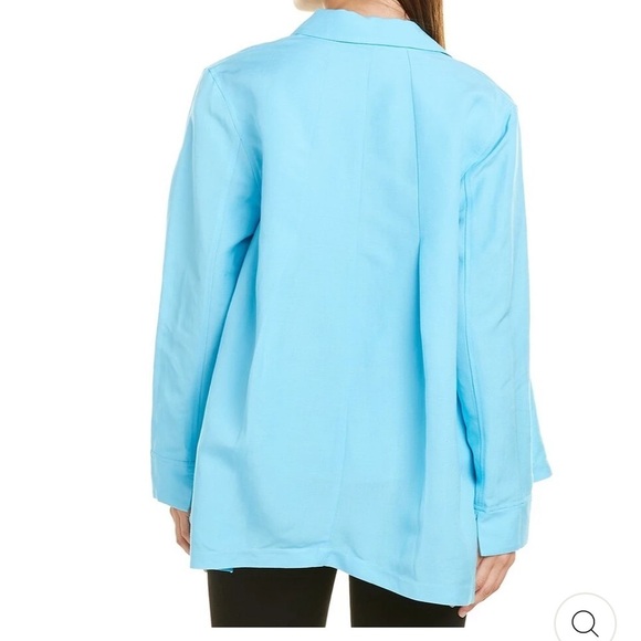 Anne Klein linen top / Jacket blue button down NWT - Picture 2 of 8
